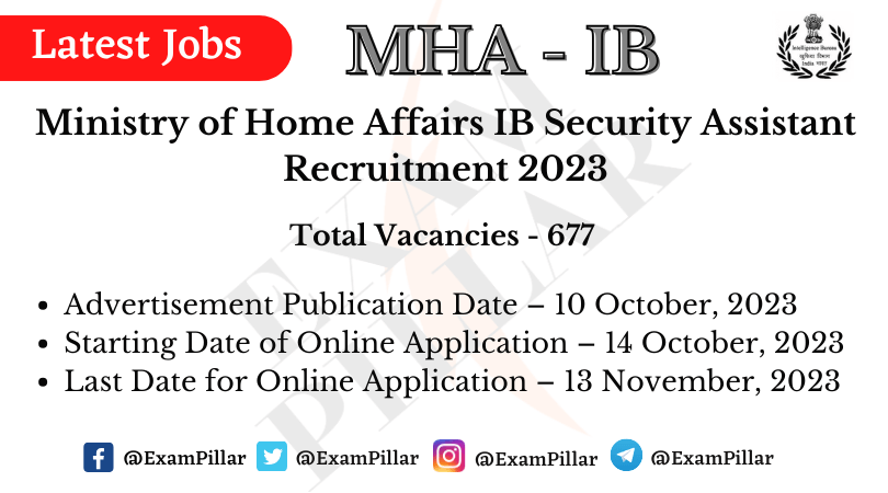 IB Security Assistant Recruitment 2023