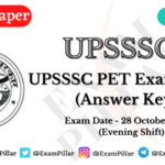 UPSSSC PET Exam October 2023 (Answer Key)