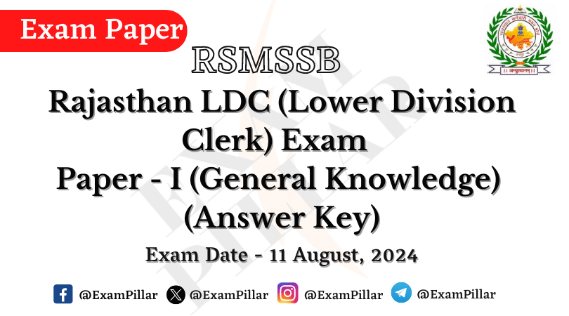 RSMSSB LDC Exam 2024 Answer Key