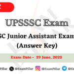 UPSSSC Junior Assistant Exam Paper - 29 June 2025 (Answer Key)