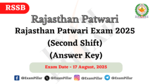 RSSB Patwari Exam Paper - 17 August 2025 (Second Shift) (Answer Key)